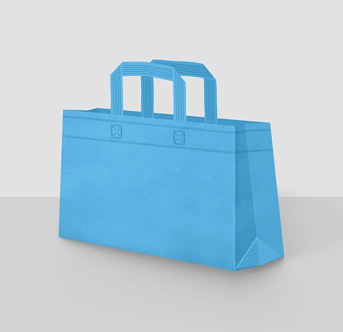 بگ شاپ پارچه ای دسته بند 3 طرف کاست 25×35(افقی) آبی فیروزه ای ساک دستی پارچه ای تک و عمده خام و چاپ اختصاصی