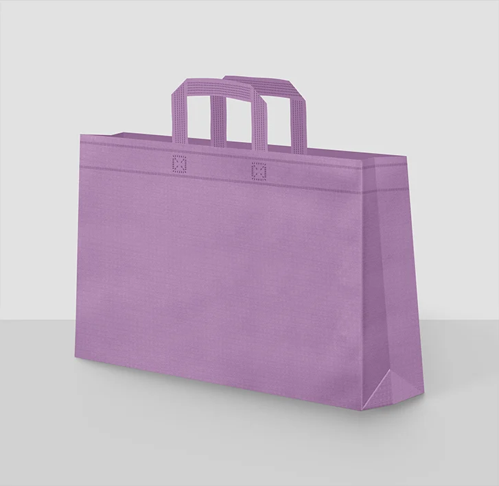 بگ شاپ پارچه ای دسته بند 3 طرف کاست 35×45 یاسی (افقی) با چاپ و حام تک و عمده ساک دستی پارچه ای