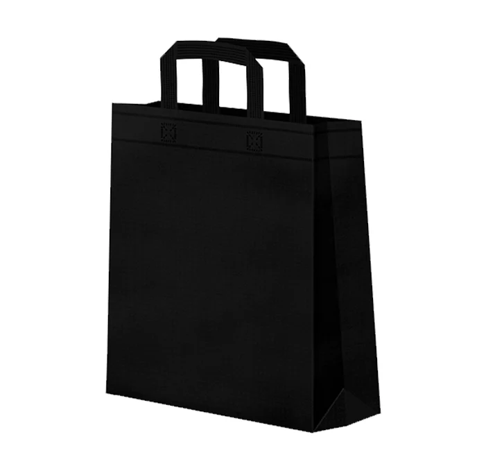بگ شاپ پارچه ای مشکی دسته بند 3 طرف کاست 40×30 (عمودی) خام و چاپی خرید تک و عمده